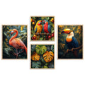 Tropical Birds Gallery Wall Digital Art