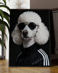 Stylish Poodle in Tracksuit Digital Artwork