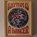 Rhythm Is A Dancer Disco Ball Retro Digital Art Print