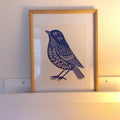 Cobalt Songbird Botanical Art Print