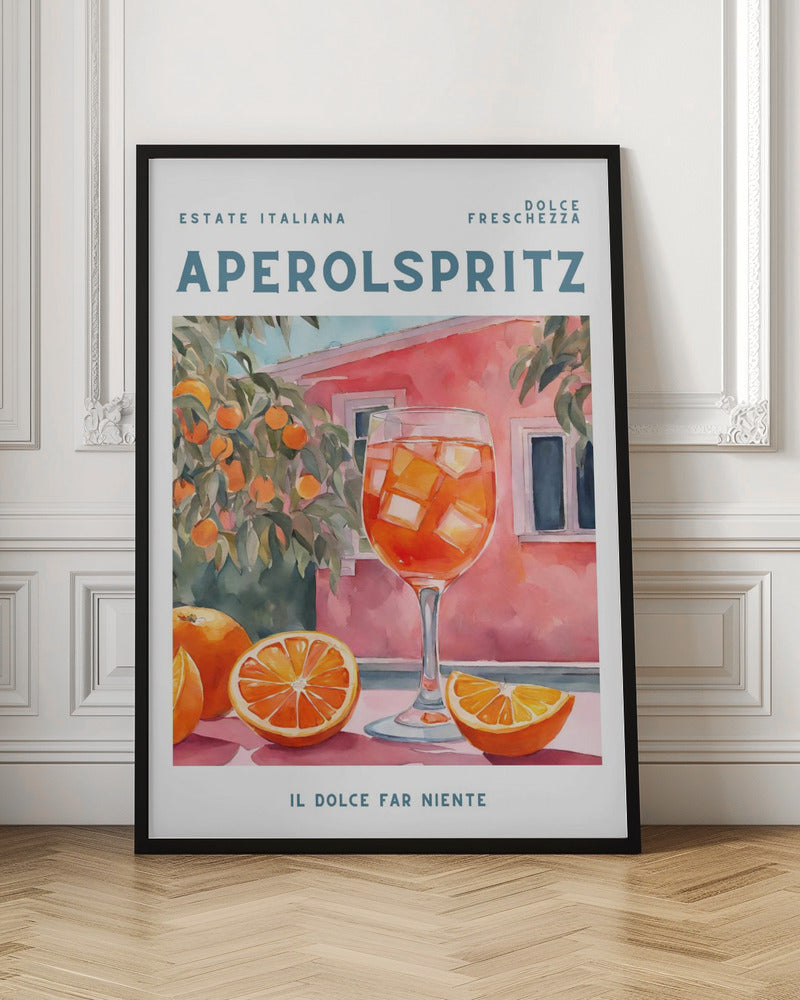 Aperol Spritz Italian Summer Cocktail Digital Art