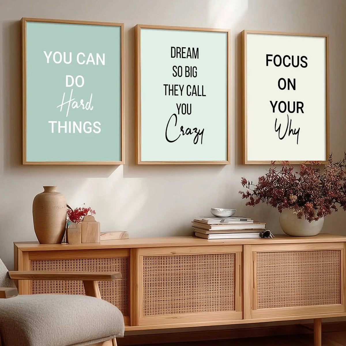 Inspirational Typography Trio Digital Art Set