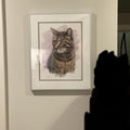 Watercolor Tabby Cat Portrait Digital Download