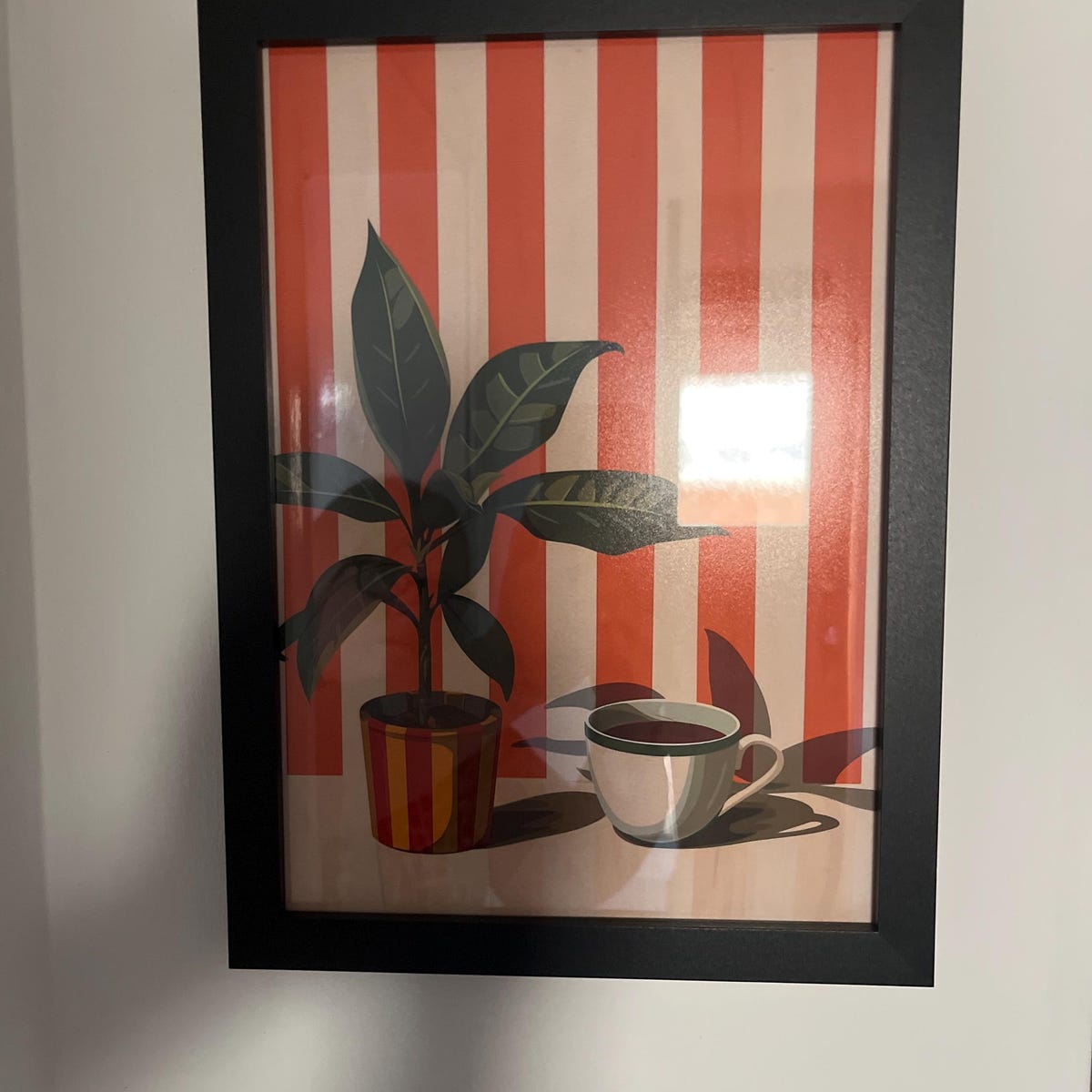 Stripes and Espresso Digital Art Print