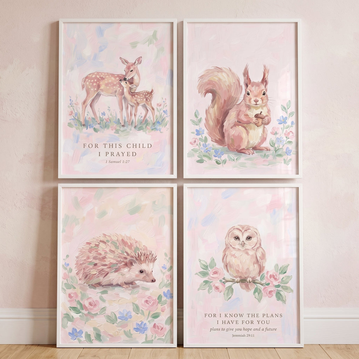Watercolor Woodland Nursery Set Digital Print