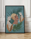 Tropical Oasis Woman and Cockatoos Digital Art