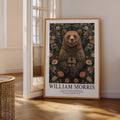 William Morris Style Bear Botanical Digital Art