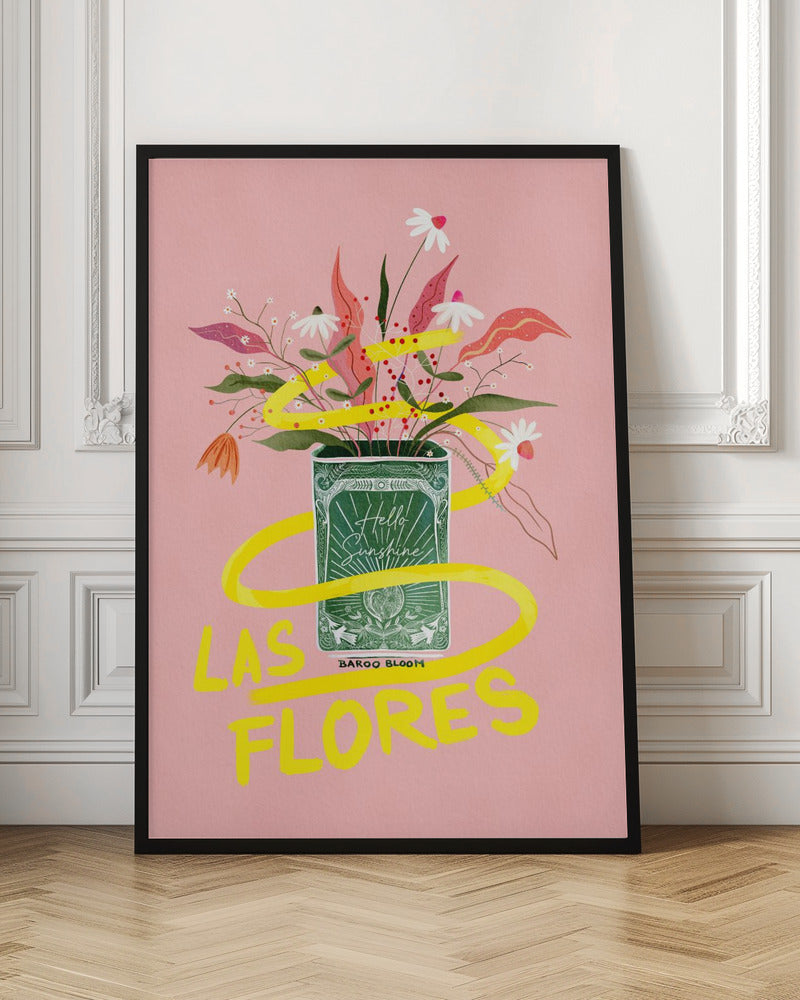 Las Flores Floral Digital Art Print