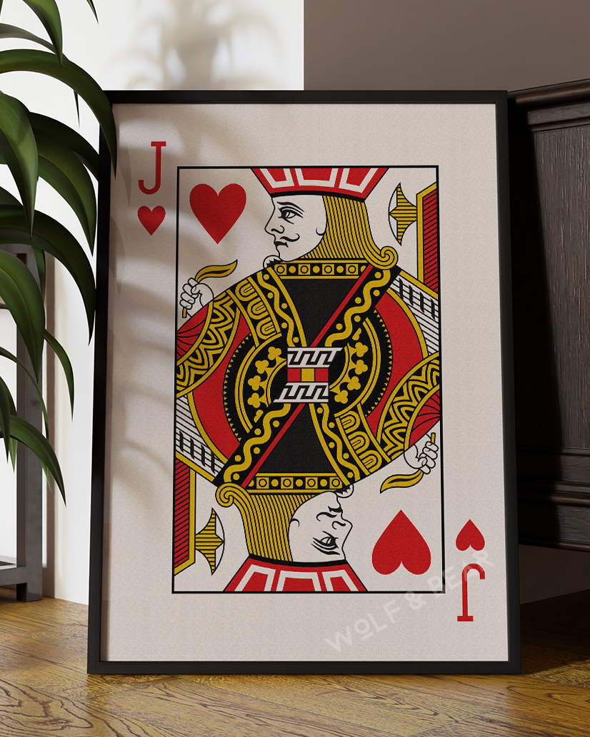 Vintage Jack of Hearts Playing Card Digital Artwork