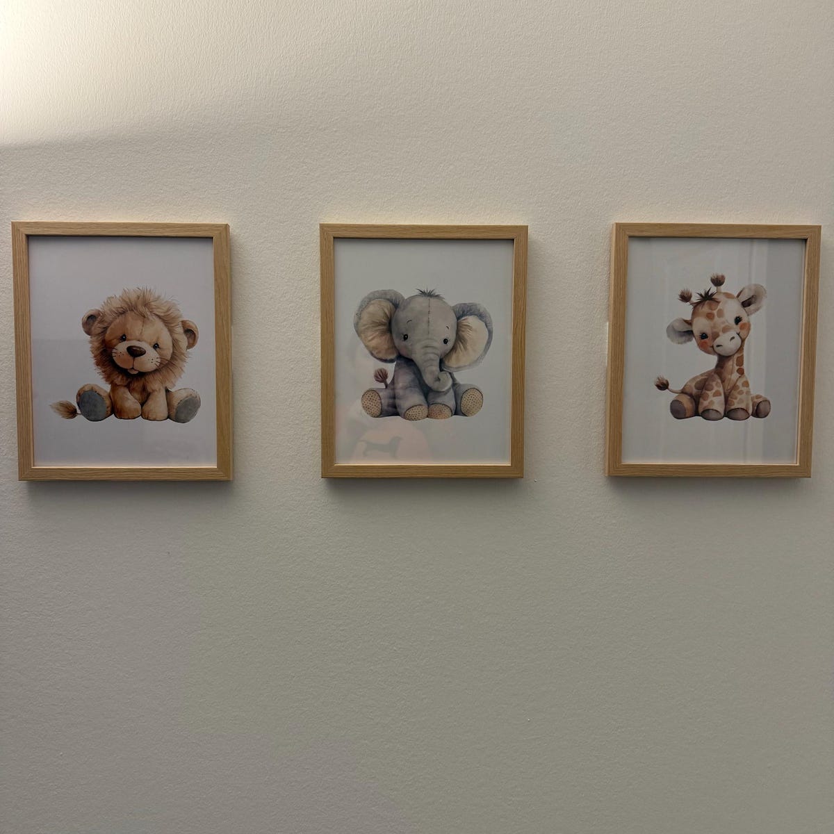 Watercolor Safari Animals Nursery Digital Art Set