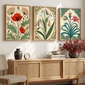 Botanical Heritage Triptych Digital Art