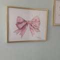 Chic Blush Pink Bow Digital Wall Art