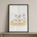 Karate Animals Digital Art Print