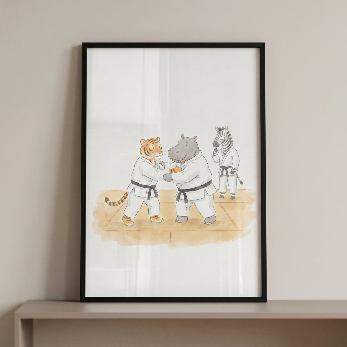 Karate Animals Digital Art Print