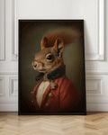 Regal Squirrel Gentleman Portrait Digital Artwork