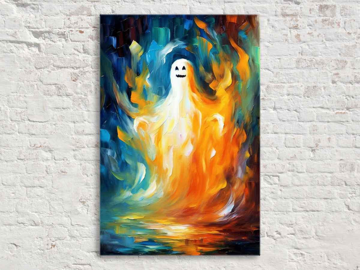 Abstract Glowing Ghost Digital Artwork