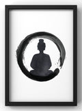Minimalist Buddha Enso Circle Digital Art