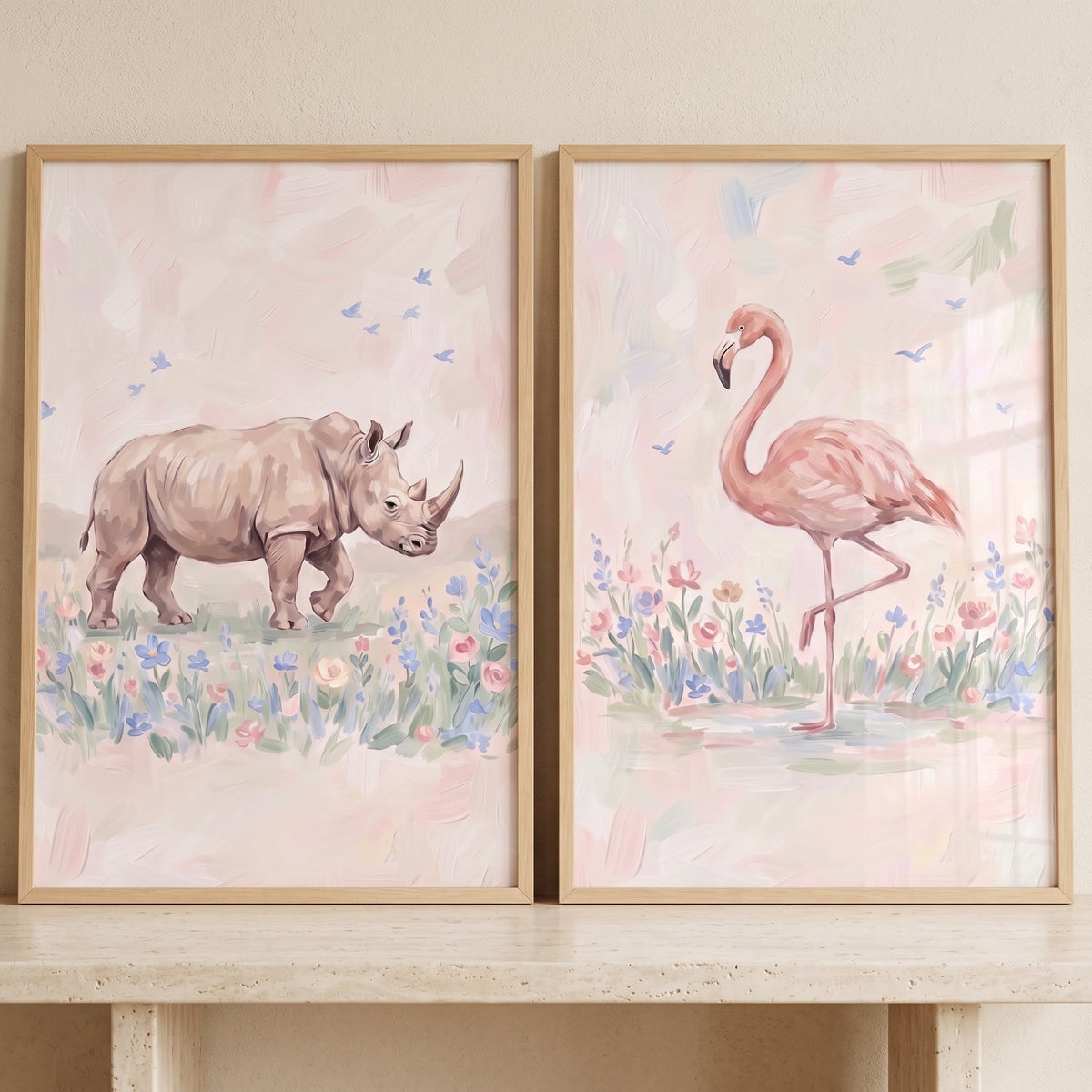 Watercolor Safari Animals Nursery Set