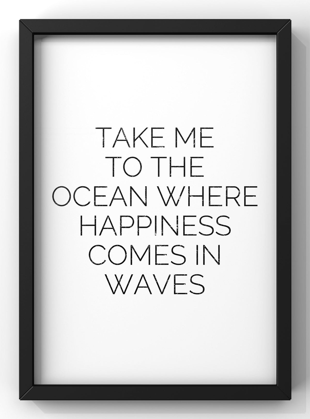 Take Me To The Ocean Quote Digital Art
