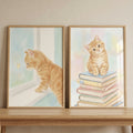 Curious Orange Kittens Digital Art Set