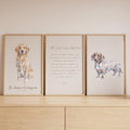 Watercolor Dog Trio and Scripture Digital Art Set