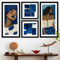 Cobalt Serenity Digital Art Gallery Set
