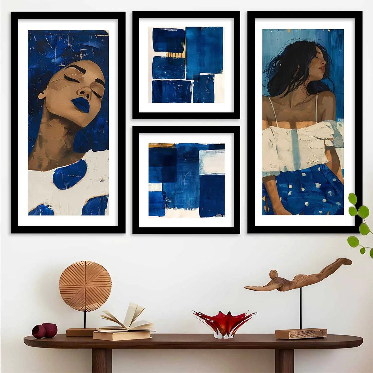 Cobalt Serenity Digital Art Gallery Set