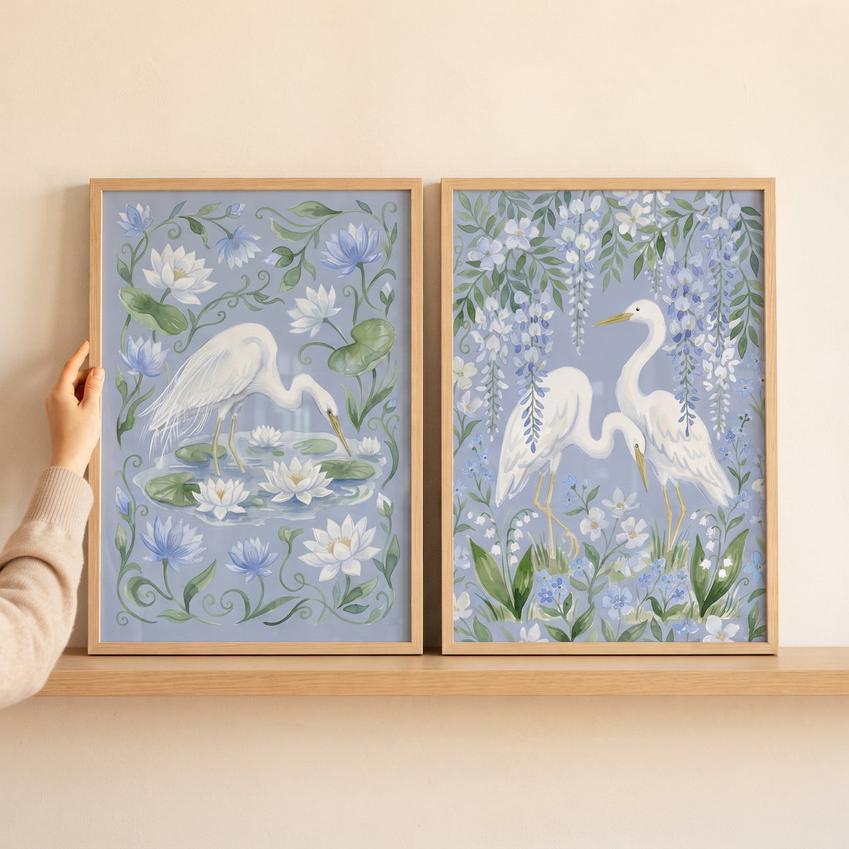 Blue Heron Botanical Garden Digital Art Print Set