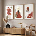 Terracotta Botanicals Triptych