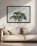 Vintage Palm Map Digital Artwork