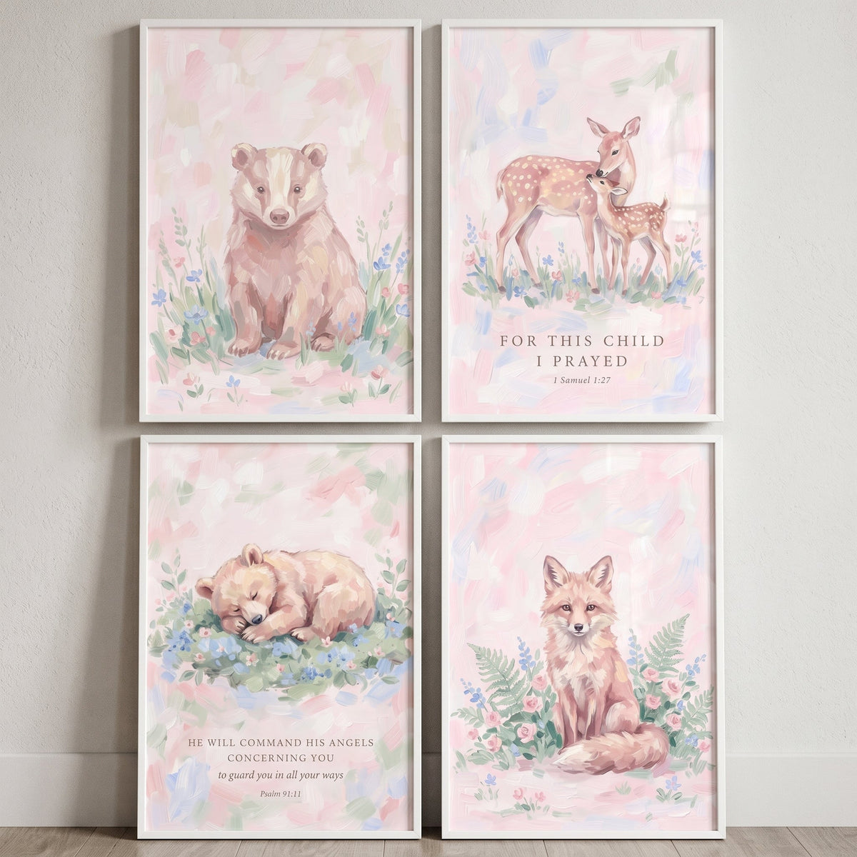 Watercolor Woodland Nursery Digital Art Prints