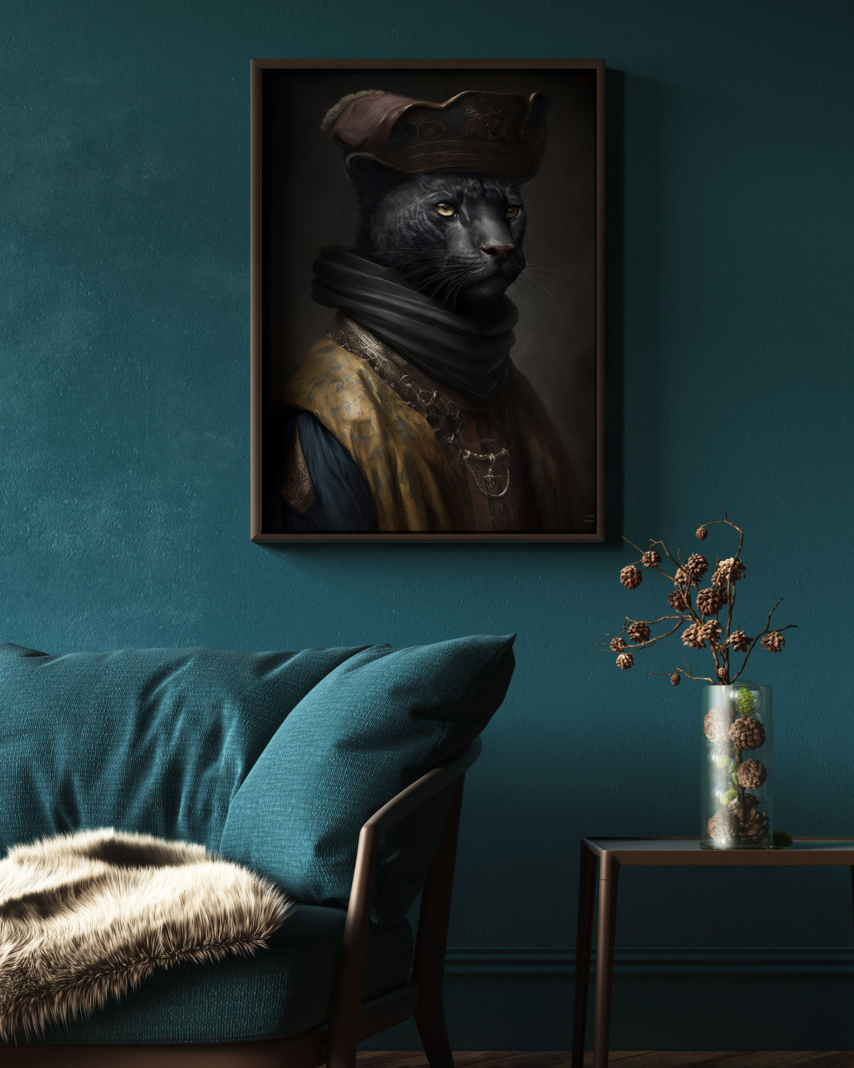 Regal Black Panther Aristocrat Digital Art
