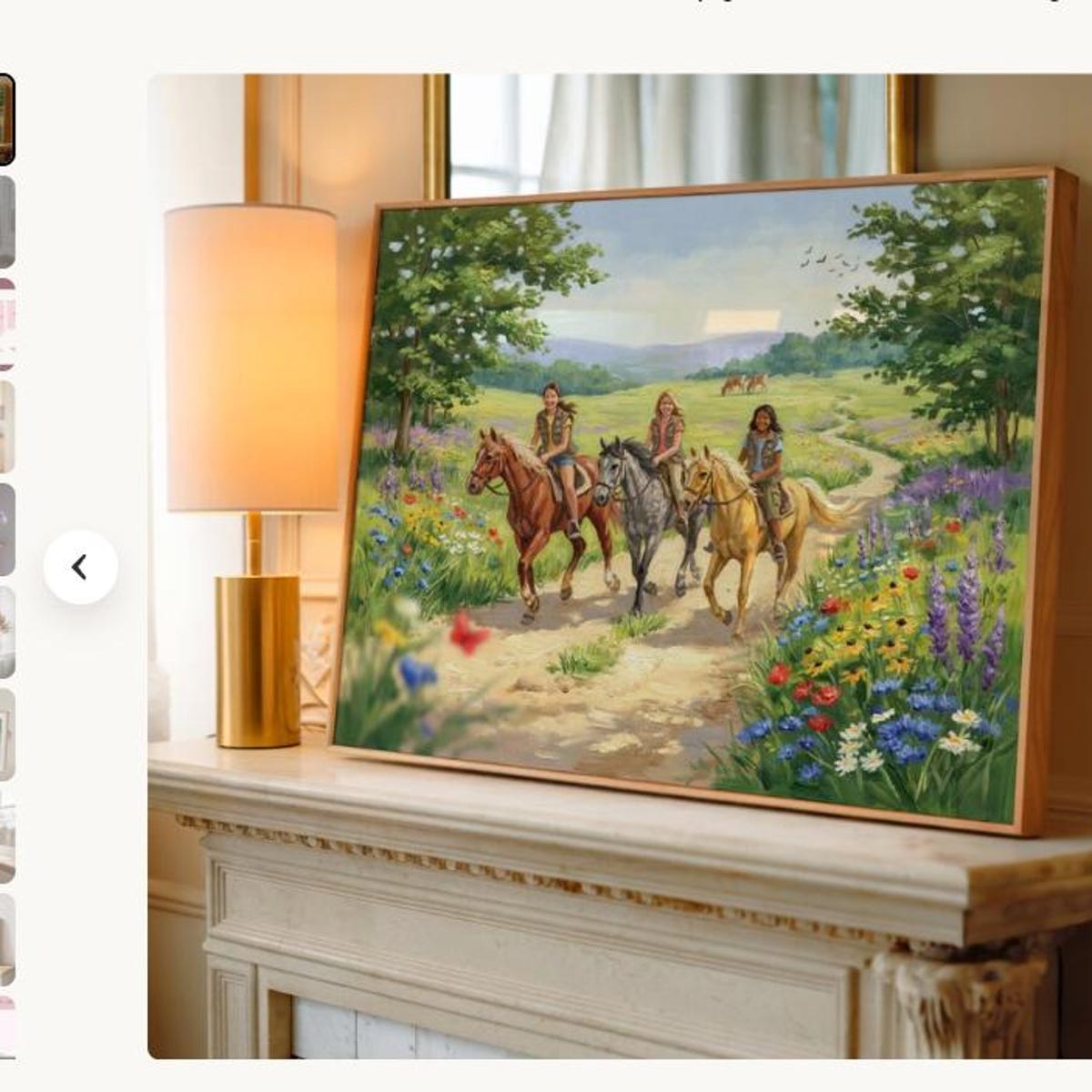 Galloping Through Wildflowers Digital Art