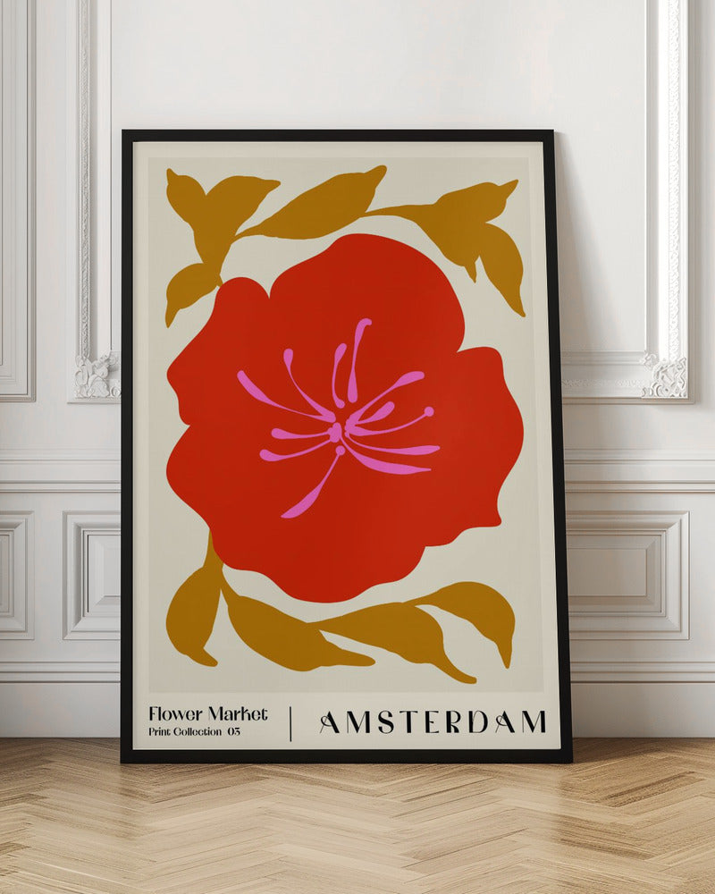Amsterdam Flower Market Botanical Digital Art