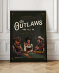The Outlaws Are All In Western Poker Digital Art