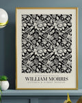 William Morris Botanical Black and White Exhibition Digital Art Print