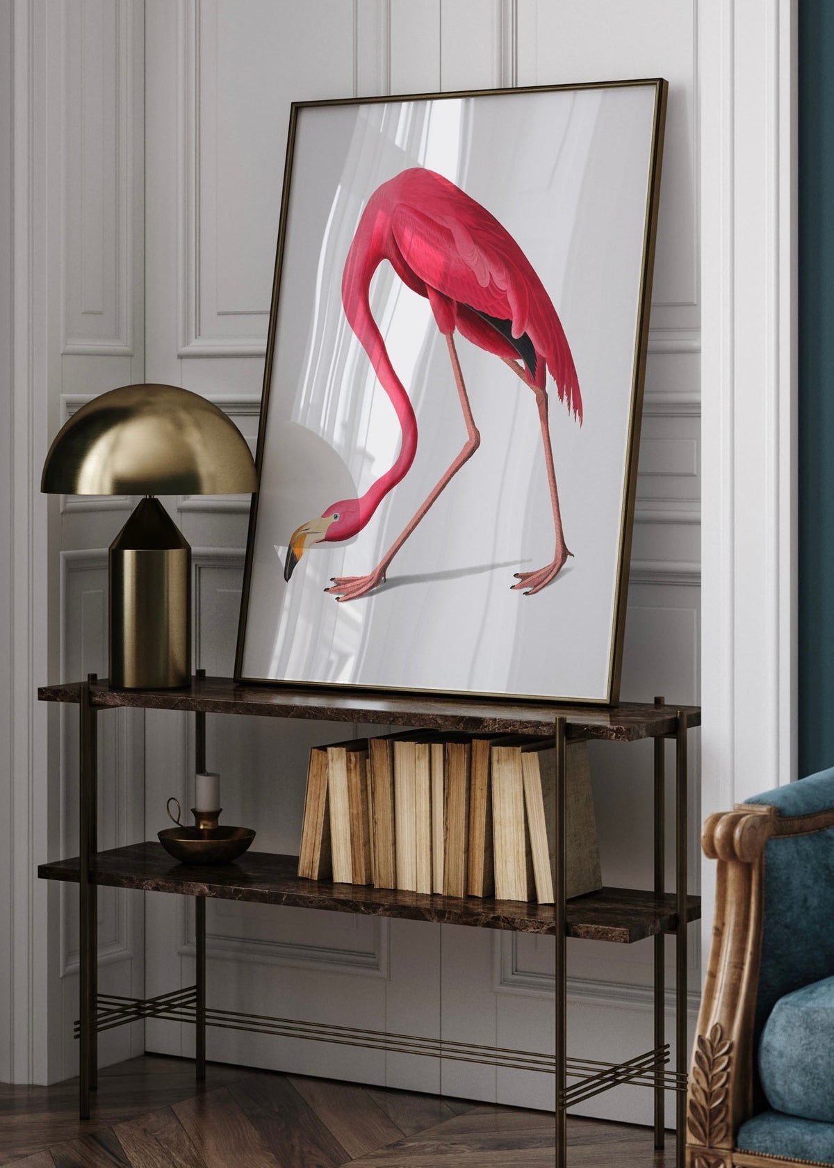 Vibrant Pink Flamingo Digital Art