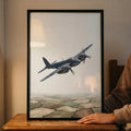 Vintage Military Airplane Flight Digital Art