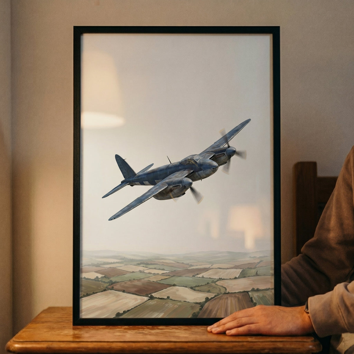 Vintage Military Airplane Flight Digital Art