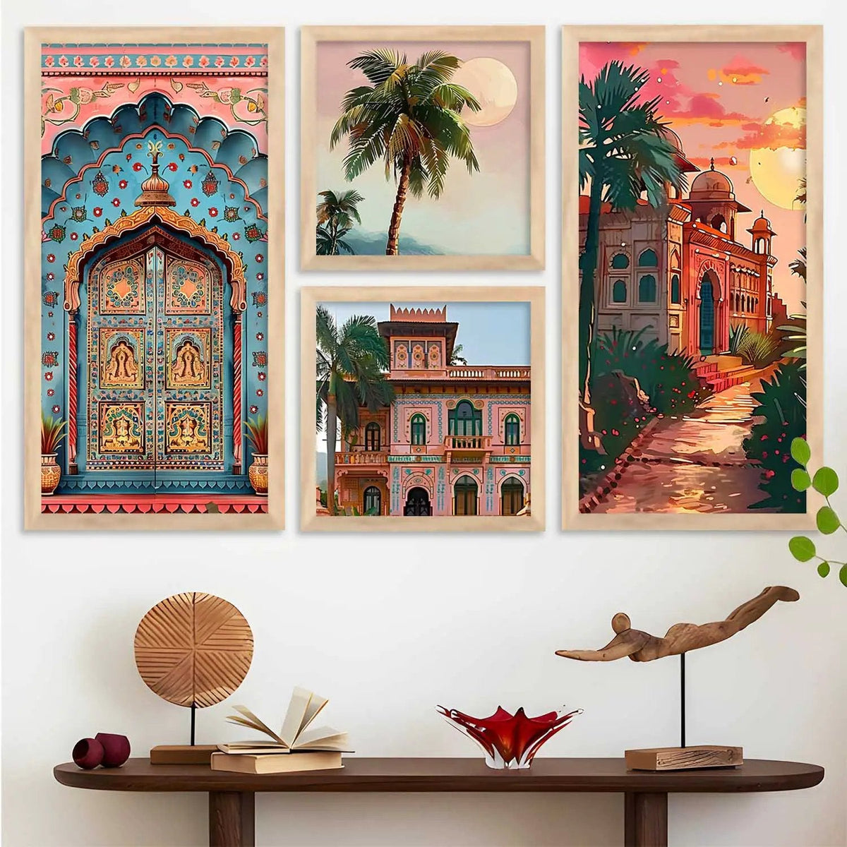 Vibrant Indian Architecture Digital Gallery Wall Set