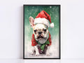 Festive French Bulldog Digital Art