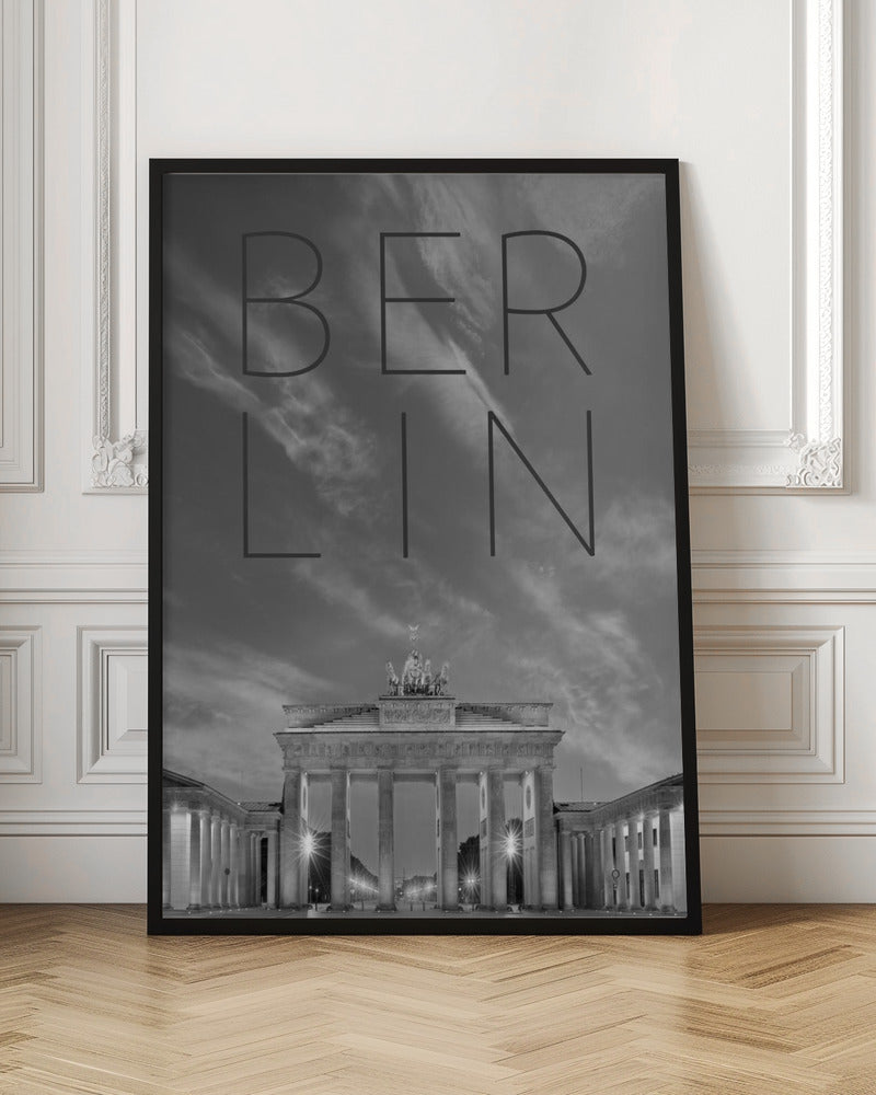 Berlin Brandenburg Gate Monochrome Digital Art