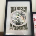 This Kitchen Is For Dancing Disco Ball Digital Art Print