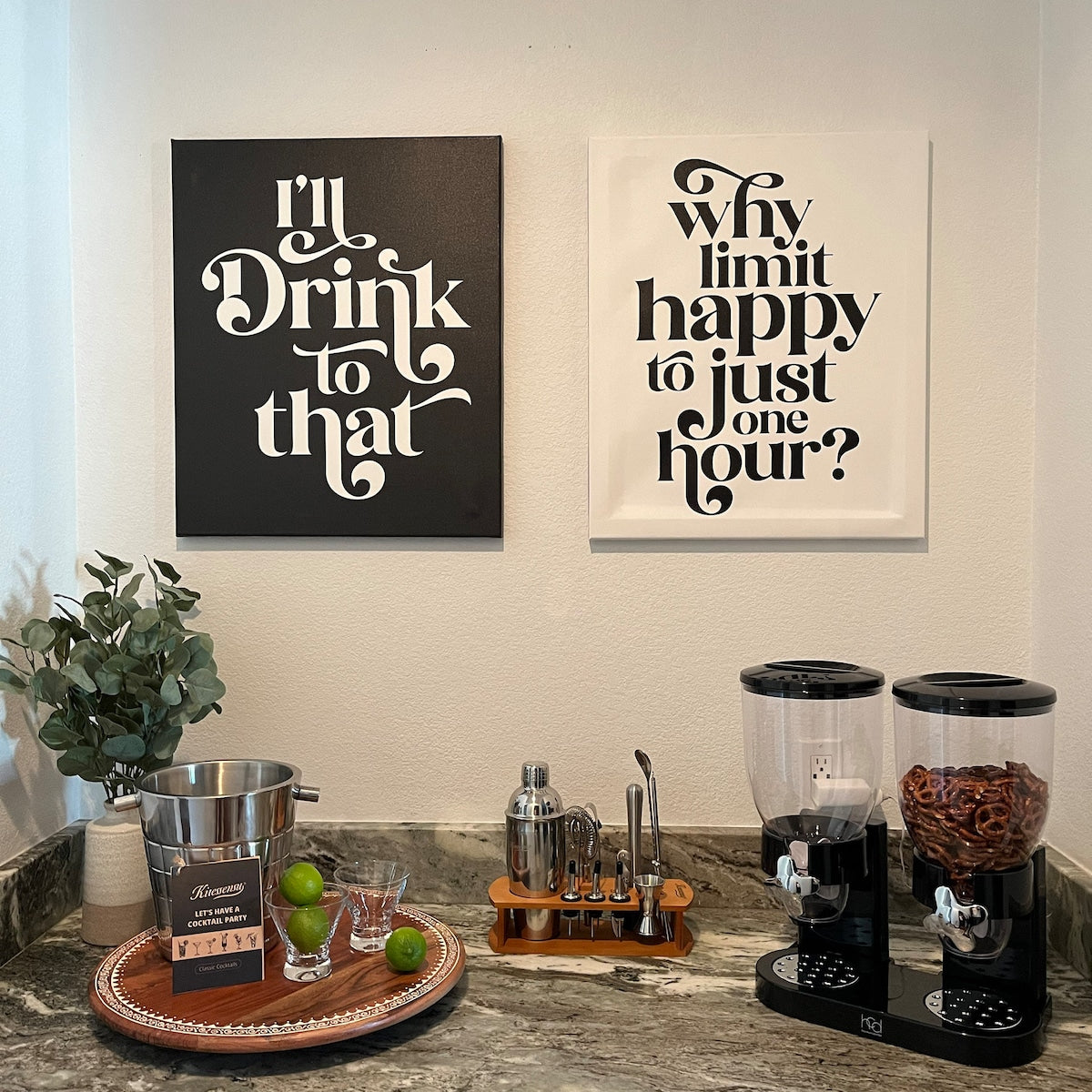 Why Limit Happy Hour Cocktail Typography Digital Art Bundle