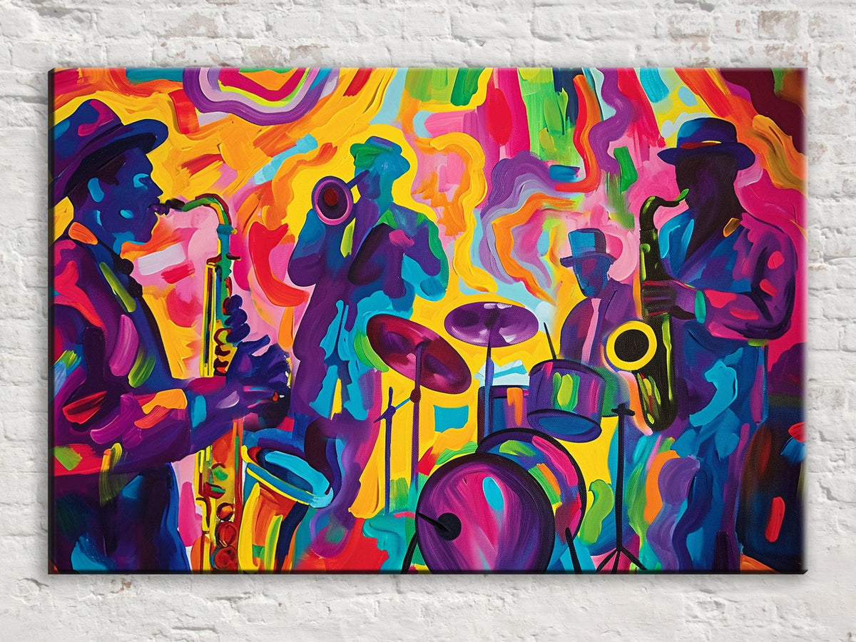 Vibrant Jazz Band Digital Art