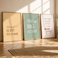 Motivational Quotes Triptych Digital Art Set