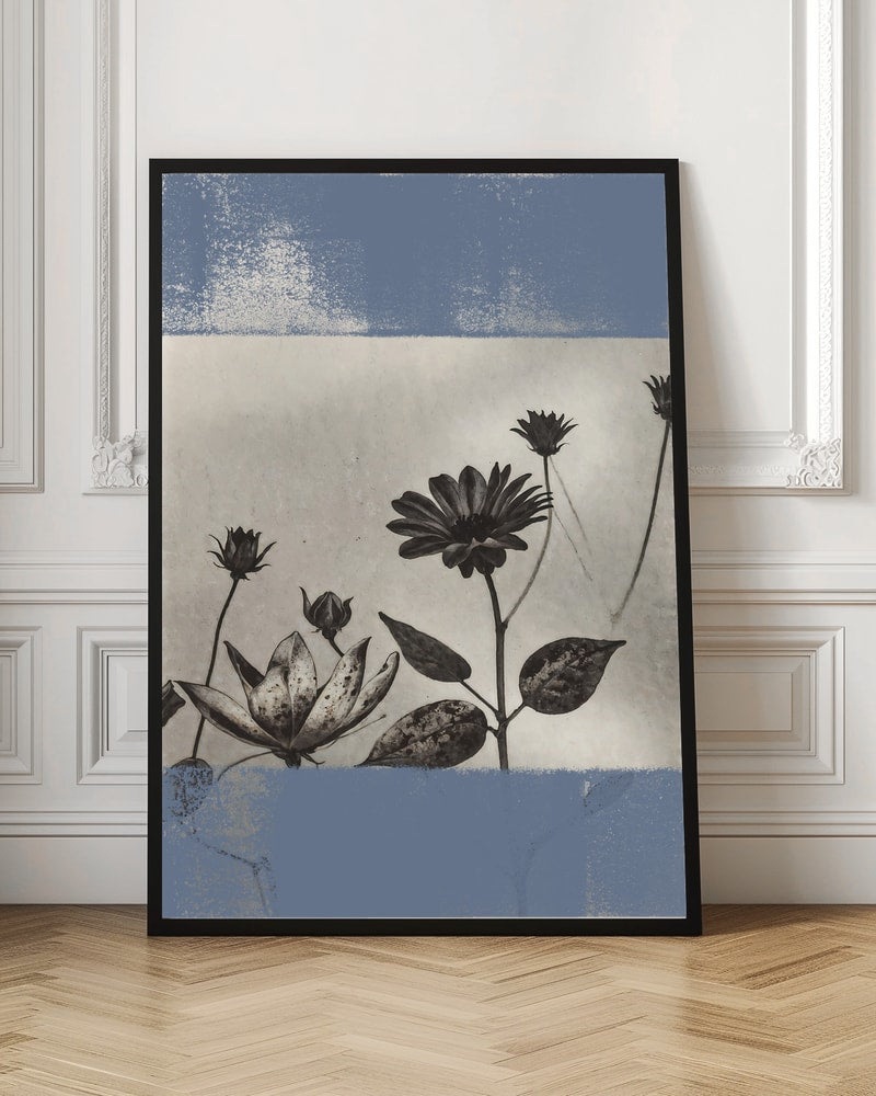 Vintage Botanical Blue Digital Art