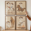 Wild West Duck Gallery Wall Digital Artwork Set