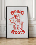 Bring Your Kickin Boots Cowgirl Digital Artwork