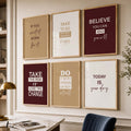 Motivational Quotes Wall Art Set